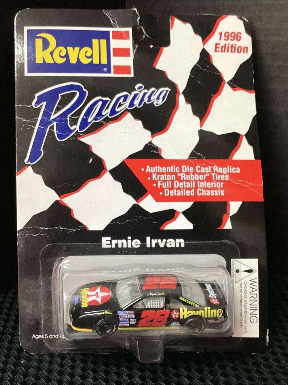 1996 Revell Racing Ernie Irvan #28 Black Die-Cast Collectible Car
